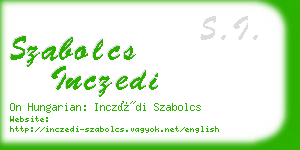 szabolcs inczedi business card